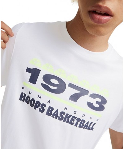 Men's Timeout 1973 Short-Sleeve Crewneck Basketball T-Shirt White $11.20 T-Shirts