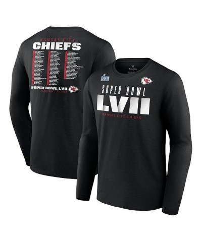 Men's Branded Black Kansas City Chiefs Super Bowl LVII Varsity Roster Long Sleeve T-shirt $27.55 T-Shirts