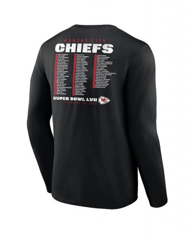 Men's Branded Black Kansas City Chiefs Super Bowl LVII Varsity Roster Long Sleeve T-shirt $27.55 T-Shirts