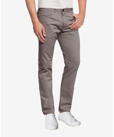 Men's 5-Pocket Ultra-Stretch Skinny Fit Chino Pants Gray $28.32 Pants