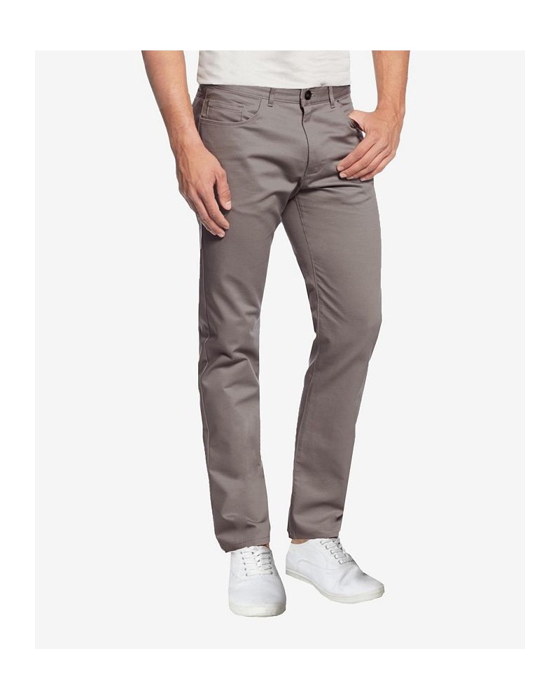 Men's 5-Pocket Ultra-Stretch Skinny Fit Chino Pants Gray $28.32 Pants