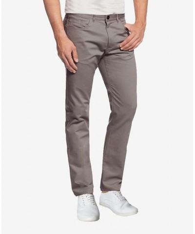 Men's 5-Pocket Ultra-Stretch Skinny Fit Chino Pants Gray $28.32 Pants