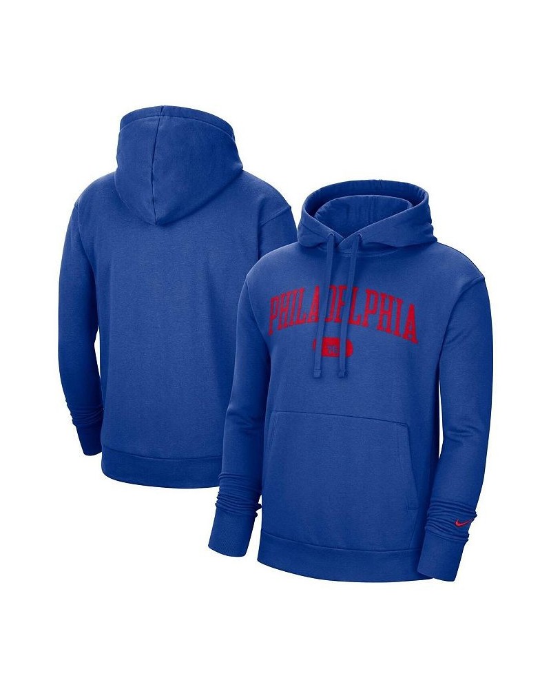 Men's Royal Philadelphia 76ers Heritage Essential Pullover Hoodie $41.59 Sweatshirt