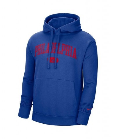 Men's Royal Philadelphia 76ers Heritage Essential Pullover Hoodie $41.59 Sweatshirt