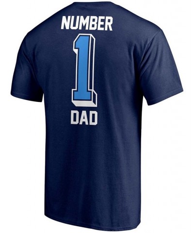 Men's Navy Tennessee Titans 1 Dad T-shirt $14.28 T-Shirts