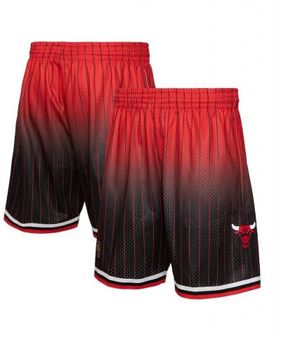 Men's Red and Black Chicago Bulls 1995/96 Hardwood Classics Fadeaway Reload 3.0 Swingman Shorts $33.60 Shorts