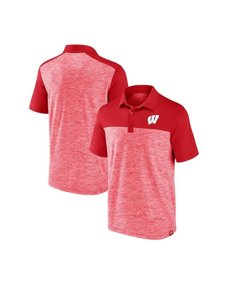 Men's Branded Red Wisconsin Badgers Omni Polo Shirt $23.65 Polo Shirts