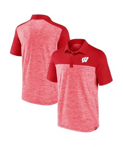 Men's Branded Red Wisconsin Badgers Omni Polo Shirt $23.65 Polo Shirts