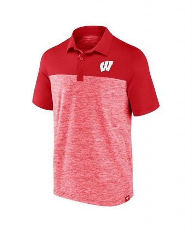 Men's Branded Red Wisconsin Badgers Omni Polo Shirt $23.65 Polo Shirts