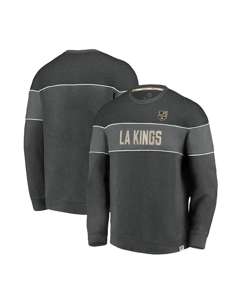 Men's Branded Heathered Charcoal Los Angeles Kings Varsity Reserve Sweatshirt $36.29 Sweatshirt