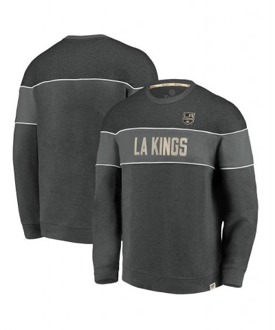 Men's Branded Heathered Charcoal Los Angeles Kings Varsity Reserve Sweatshirt $36.29 Sweatshirt