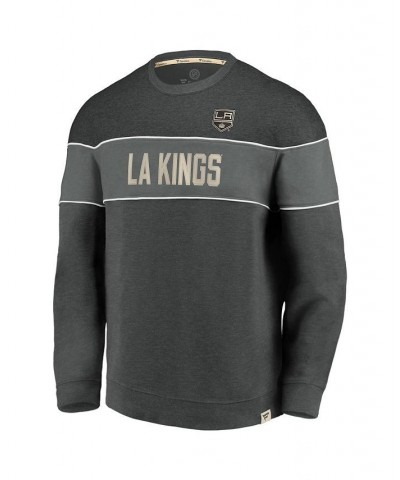 Men's Branded Heathered Charcoal Los Angeles Kings Varsity Reserve Sweatshirt $36.29 Sweatshirt