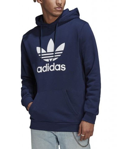 Men's Originals Adicolor Classics Trefoil Logo-Print French Terry Hoodie Blue $39.00 Sweatshirt