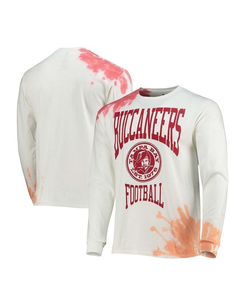 Men's Cream Tampa Bay Buccaneers Tie-Dye Long Sleeve T-shirt $26.40 T-Shirts