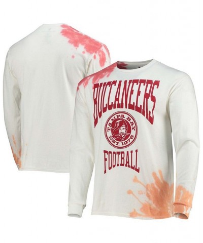 Men's Cream Tampa Bay Buccaneers Tie-Dye Long Sleeve T-shirt $26.40 T-Shirts