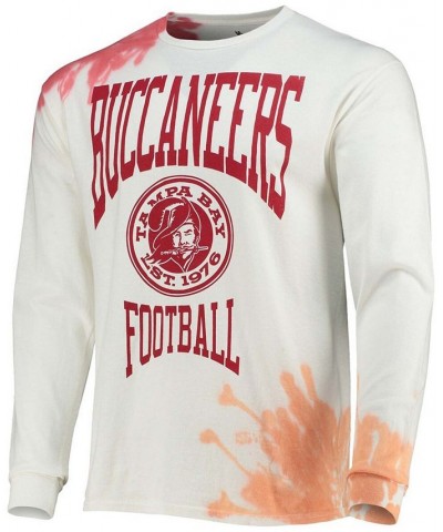 Men's Cream Tampa Bay Buccaneers Tie-Dye Long Sleeve T-shirt $26.40 T-Shirts