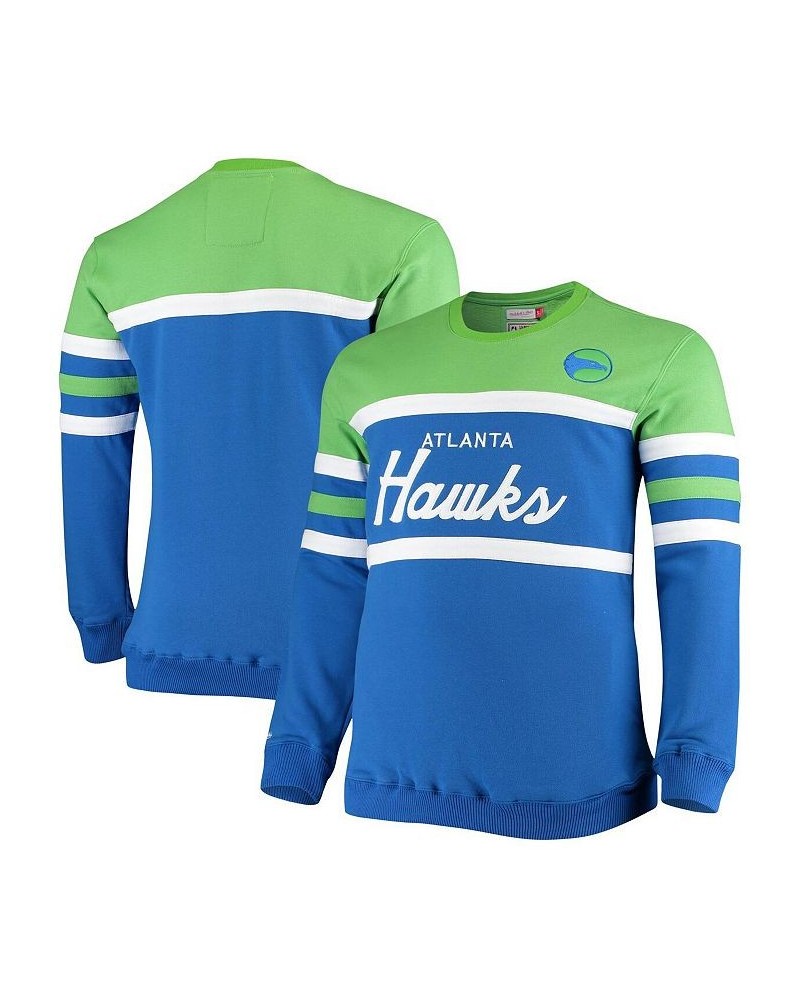 Men's Blue Atlanta Hawks Big and Tall Hardwood Classics Head Coach Pullover Sweatshirt $33.00 Sweatshirt