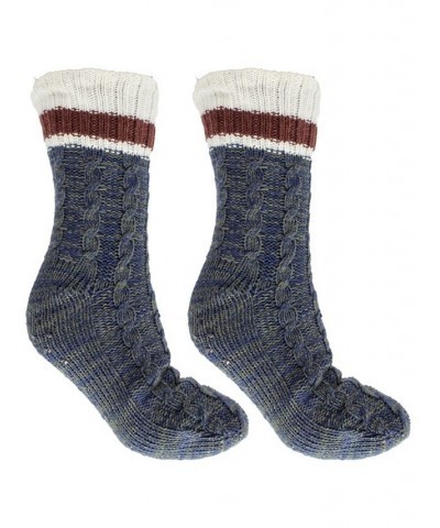 Men's Premium Pumice Stone Socks Blue $21.31 Socks