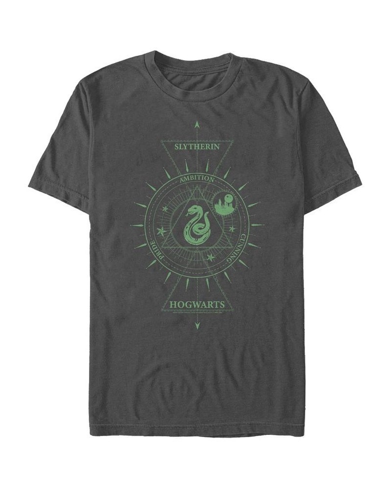 Men's Celestial Slytherin Short Sleeve Crew T-shirt Gray $15.75 T-Shirts