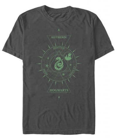 Men's Celestial Slytherin Short Sleeve Crew T-shirt Gray $15.75 T-Shirts