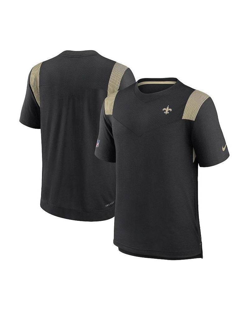 Men's Black New Orleans Saints Sideline Tonal Logo Performance Player T-shirt $30.24 T-Shirts