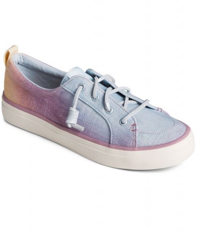 Women's Crest Vibe Textile Sneakers Blue $35.20 Shoes