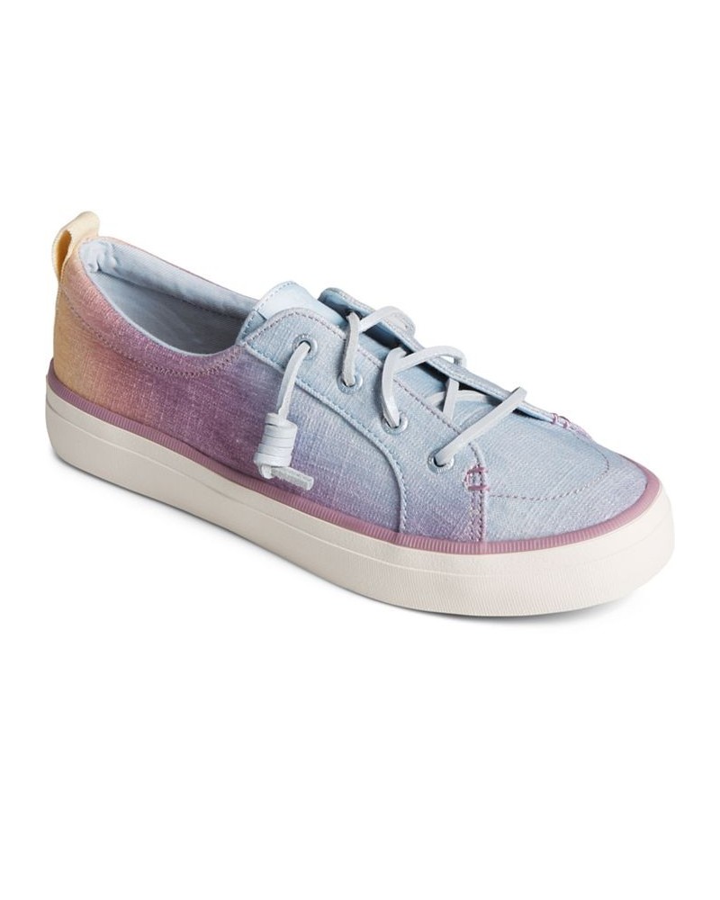 Women's Crest Vibe Textile Sneakers Blue $35.20 Shoes