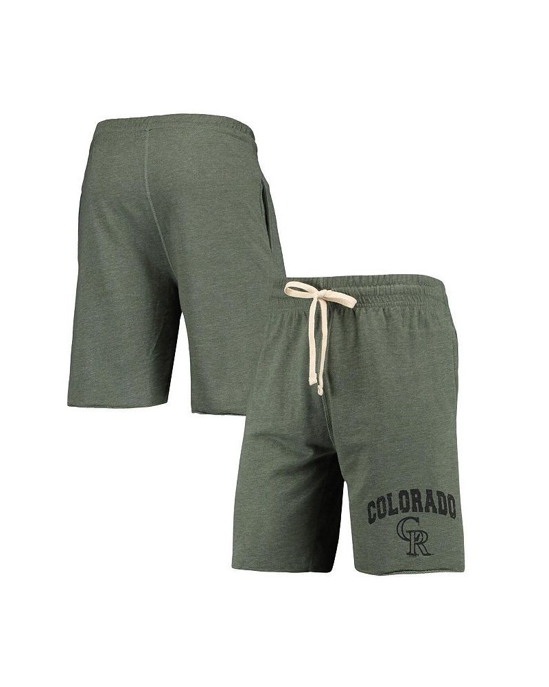 Men's Green Colorado Rockies Mainstream Logo Terry Tri-Blend Shorts $24.20 Shorts