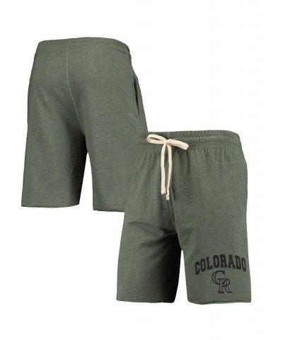 Men's Green Colorado Rockies Mainstream Logo Terry Tri-Blend Shorts $24.20 Shorts