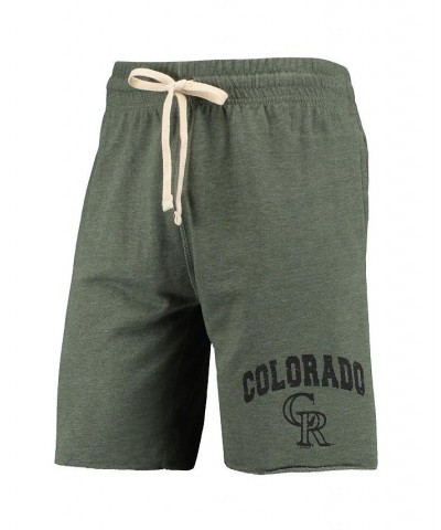 Men's Green Colorado Rockies Mainstream Logo Terry Tri-Blend Shorts $24.20 Shorts