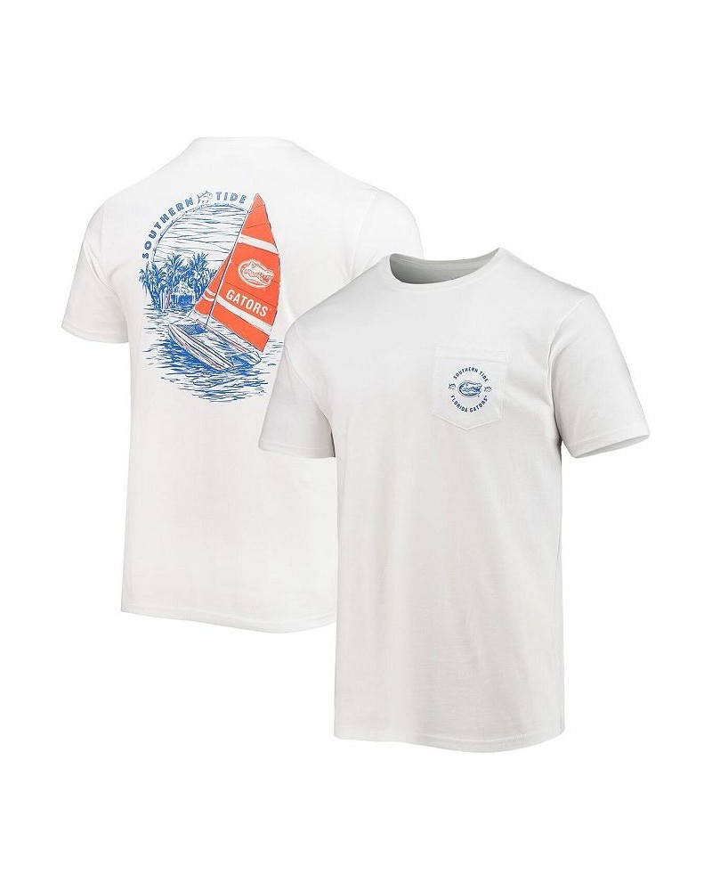 Men's White Florida Gators Game Day Coastal Sailing T-shirt $34.44 T-Shirts