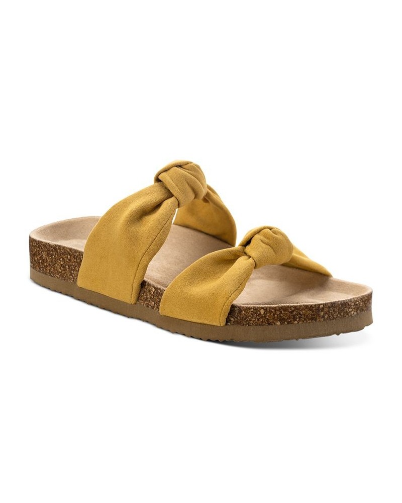 Astrid Knotted Sandals Yellow $20.25 Shoes