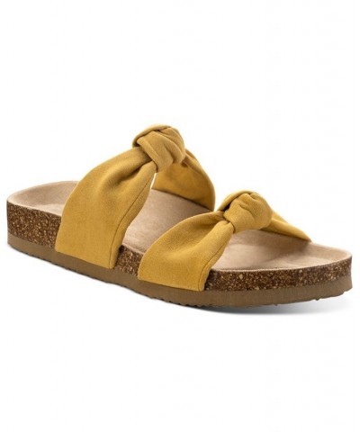 Astrid Knotted Sandals Yellow $20.25 Shoes