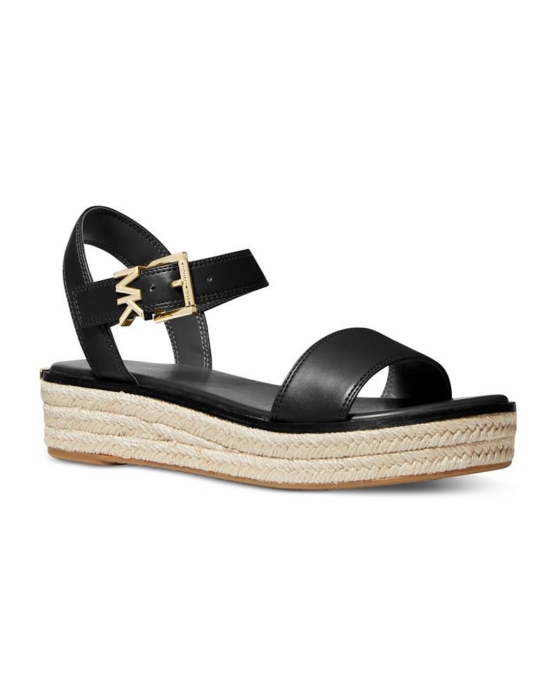 Women's Richie Espadrille Wedge Sandals Black $33.79 Shoes