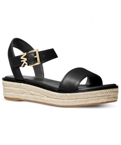 Women's Richie Espadrille Wedge Sandals Black $33.79 Shoes