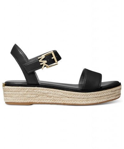 Women's Richie Espadrille Wedge Sandals Black $33.79 Shoes