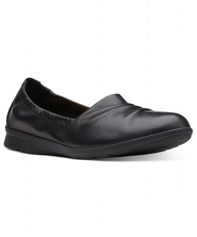 Women's Jenette Ruby Slip-On Flats Black $40.00 Shoes