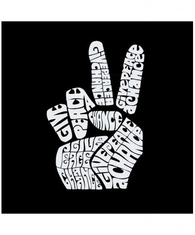 Peace Fingers Men's Raglan Word Art T-shirt Black $18.00 T-Shirts