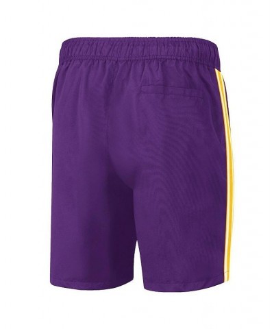 Men's Purple, Gold Los Angeles Lakers Sand Beach Volley Swim Shorts $17.63 Swimsuits