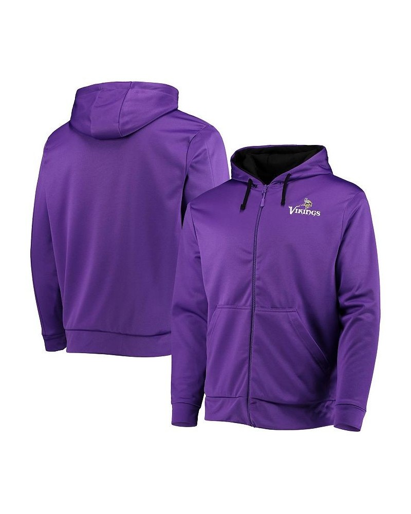 Men's Purple and Black Minnesota Vikings Apprentice Full-Zip Hoodie $50.00 Sweatshirt