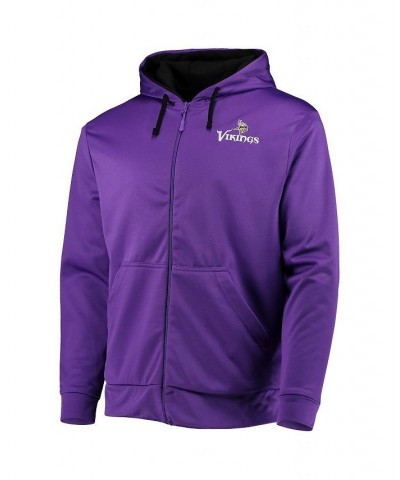 Men's Purple and Black Minnesota Vikings Apprentice Full-Zip Hoodie $50.00 Sweatshirt