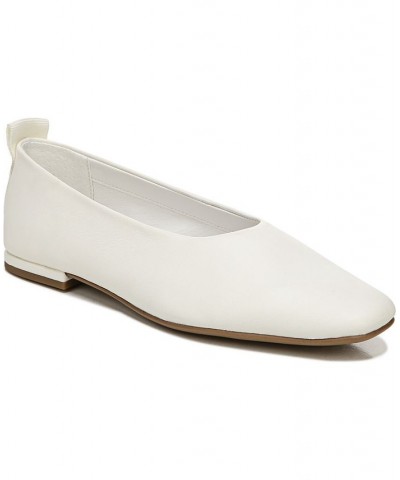 Vana Ballet Flats White Leather $45.50 Shoes