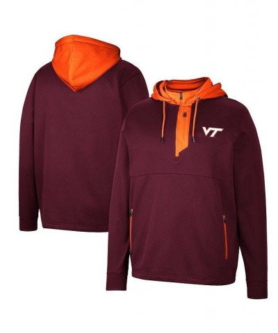 Men's Maroon Virginia Tech Hokies Luge 3.0 Quarter-Zip Hoodie $39.95 Sweatshirt