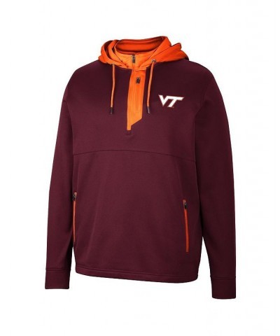 Men's Maroon Virginia Tech Hokies Luge 3.0 Quarter-Zip Hoodie $39.95 Sweatshirt