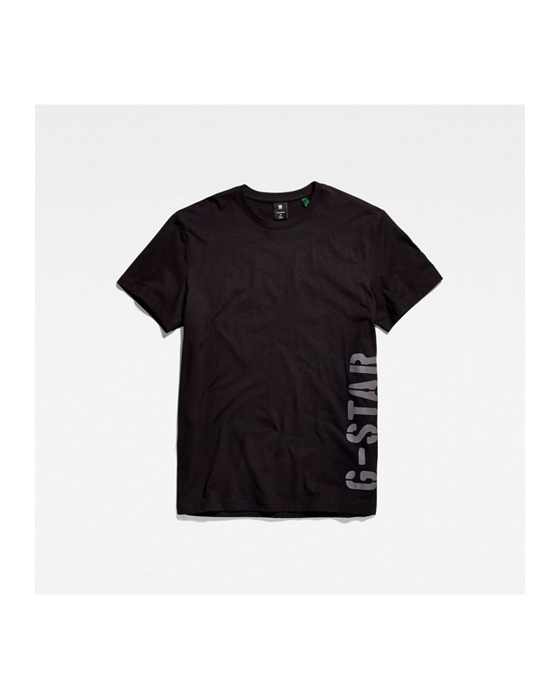 Men's Side Stencil R T Short Sleeves T-shirt Black $33.60 T-Shirts