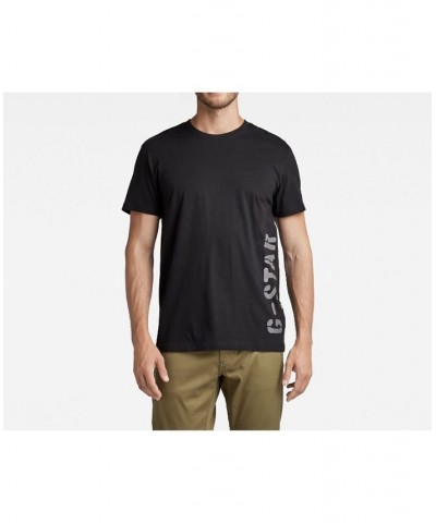 Men's Side Stencil R T Short Sleeves T-shirt Black $33.60 T-Shirts