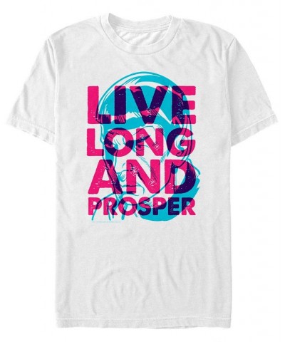 Star Trek Men's The Original Series Spock Live Long And Prosper Short Sleeve T-Shirt White $18.89 T-Shirts