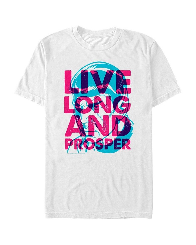 Star Trek Men's The Original Series Spock Live Long And Prosper Short Sleeve T-Shirt White $18.89 T-Shirts