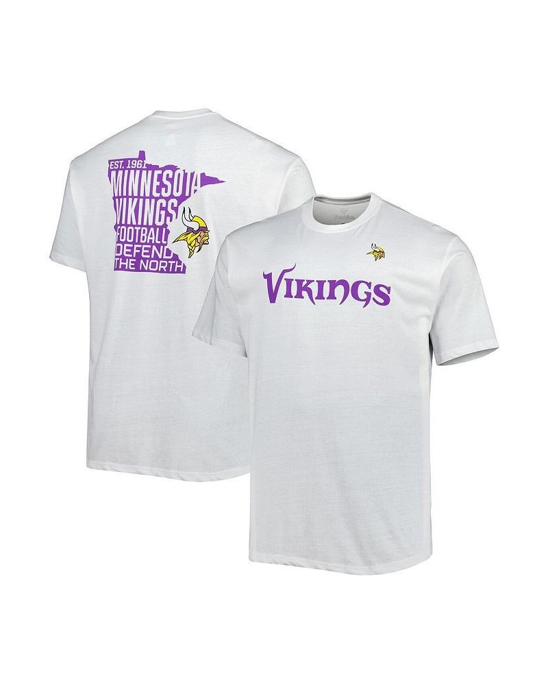 Men's Branded White Minnesota Vikings Big and Tall Hometown Collection Hot Shot T-shirt $23.39 T-Shirts