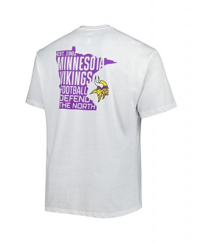 Men's Branded White Minnesota Vikings Big and Tall Hometown Collection Hot Shot T-shirt $23.39 T-Shirts